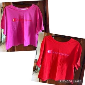 2 Cropped Champion tops, size M
